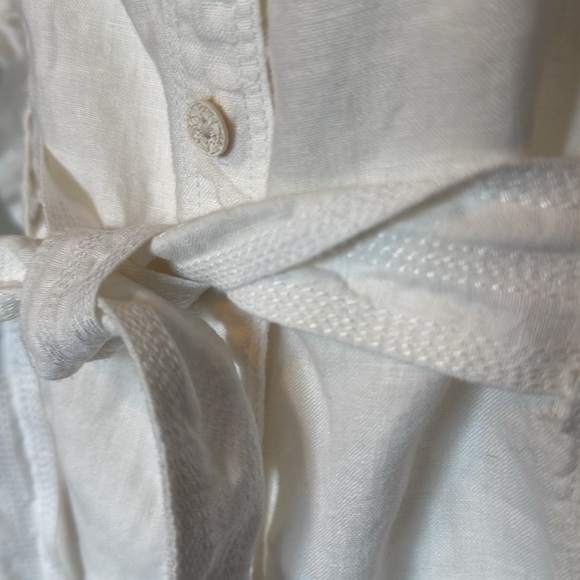 French Linen Jacket women’s SZ 8/42 white Patrice Breal lux safari European EUC - Picture 5 of 9